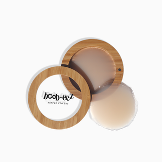 Boob-eez - Nipple Covers + Bamboo Compact: Dark Tint / 8cm