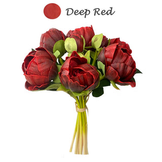 Angel Isabella: Real Touch Faux Peony bundle: Deep Red