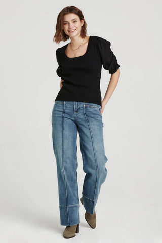 Another Love Lenore Square Neckline Top