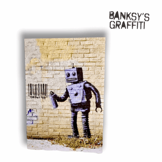 Banksy Biglietto Augurale - Barcode Robot - Taryn x Philip Boutique