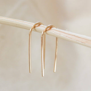 lace handmade jewelry open arc earrings