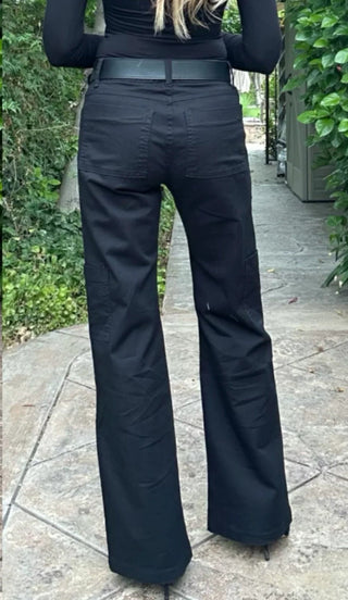 Rose Cargo Black Denim 