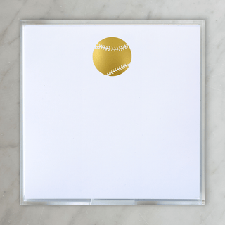 Black Ink - Notepad - Small Gold Foil Baseball