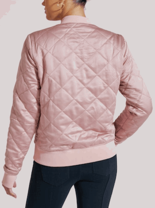 Blanc Noir Camo Reversible Bomber in Peach Blush - Taryn x Philip Boutique