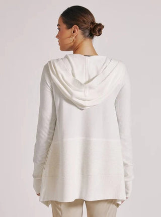 Blanc Noir Cropped Portola Cardigan - White - Taryn x Philip Boutique