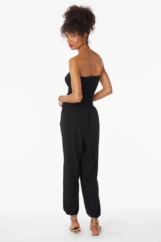 Bobi Slit Leg Smocked Jumpsuit - Taryn x Philip Boutique