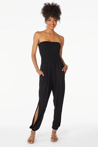 Bobi Slit Leg Smocked Jumpsuit - Taryn x Philip Boutique
