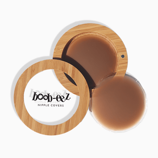Boob-eez - Nipple Covers + Bamboo Compact: Dark Tint / 6cm