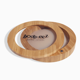 Boob-eez - Nipple Covers + Bamboo Compact: Dark Tint / 6cm