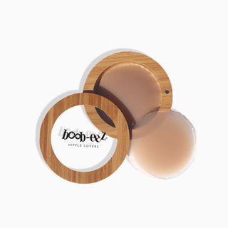 Boob-eez - Nipple Covers + Bamboo Compact: Dark Tint / 8cm