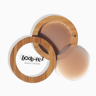 Boob-eez - Nipple Covers + Bamboo Compact: Light Tint / 8cm