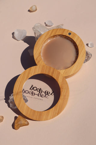 Boob-eez - Nipple Covers + Bamboo Compact: Light Tint / 8cm