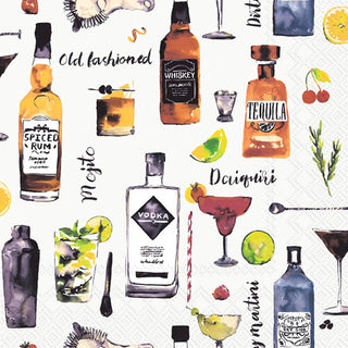 Boston International - Paper Cocktail Napkins Pack of 20 Cocktails