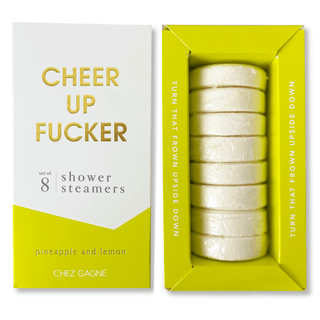 Chez Gagné - Cheer Up Fucker - Shower Steamers - Pineapple Lemon - Set of 8 Tabs