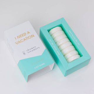 Chez Gagné - I Need A Vacation - Aromatherapy Shower Steamers - Coconut Lime - Set of 8
