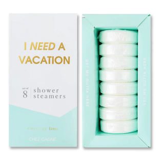 Chez Gagné - I Need A Vacation - Aromatherapy Shower Steamers - Coconut Lime - Set of 8
