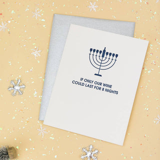 card last 8 nights letterpress