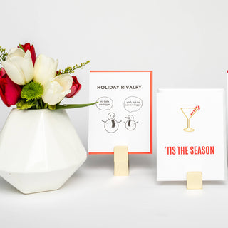christmas card with martini paper clip