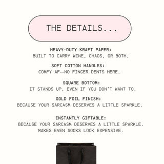 Crimson and Clover Studio - Nice Package Funny Gift Bag