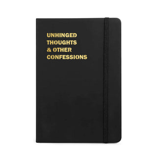 Crimson and Clover Studio - Unhinged Thoughts & Other Confessions Funny Notebook