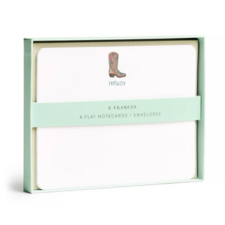 E. Frances Paper - Cowboy Boot Flat Notes – Boxed Set of 8 Notecards