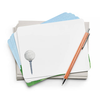 e frances paper golf tee flat notes boxed set of 8 notecards