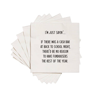 ellembee gift - If there was a cash bar at back to school Cocktail Napkins