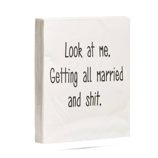 ellembee gift - Look at me. Getting all married and shit. Cocktail Napkins