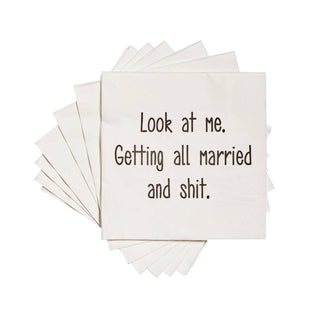 ellembee gift - Look at me. Getting all married and shit. Cocktail Napkins