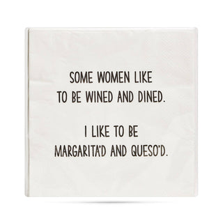 ellembee gift - Some women like to be wined and dined Cocktail Napkins