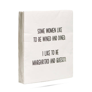 ellembee gift - Some women like to be wined and dined Cocktail Napkins