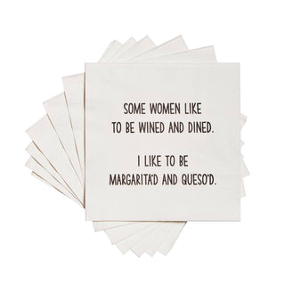 ellembee gift - Some women like to be wined and dined Cocktail Napkins