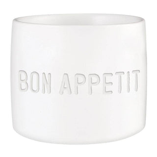 Face To Face Ceramic Napkin Rings - Bon Appetit - Set of 4