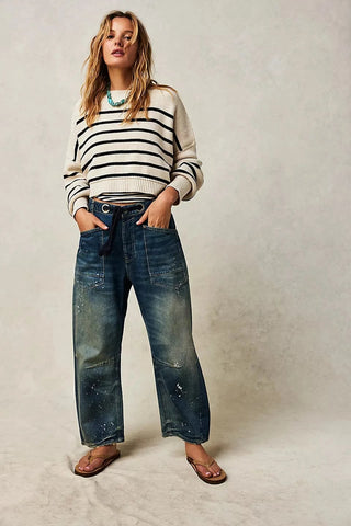 Free People - We The Free Timeless Blue Moxie Denim Jeans