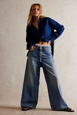 Waterfalls Baggy Wide Leg Jeans