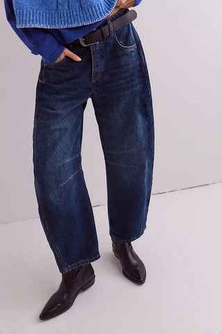 Free People - We The Free Good Luck Mid-Rise Barrel Jeans