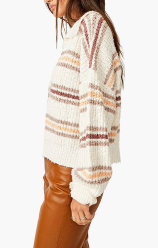 free people kennedy stripe pullover sweater