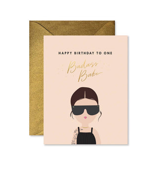 Ginger P. Designs - Badass Babe Birthday Greeting Card
