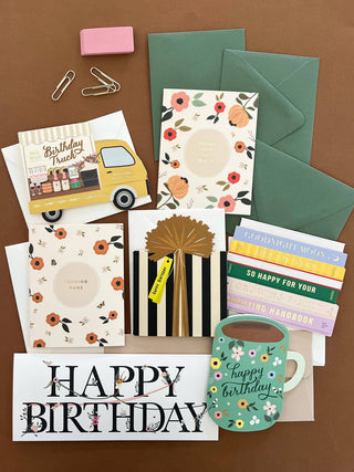 Ginger P. Designs - Birthday Truck die-cut folded Greeting Card