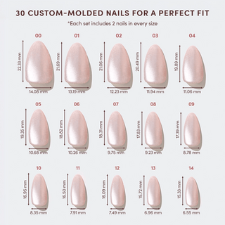 Glamnetic - The Vow Press-On Nails | Short Almond | Nude Velvet Gloss
