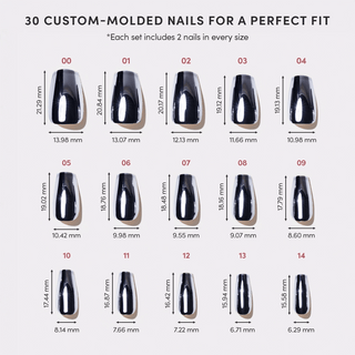 Glamnetic - Gunmetal Press-On Nails | Metallic Chrome Medium Nails