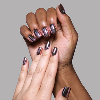 Glamnetic - Metallic Blush Press-On Nails | Metallic Chrome Blush Nails