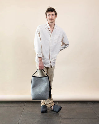 Campus Merino Wool Felt Tote - Rose Quartz