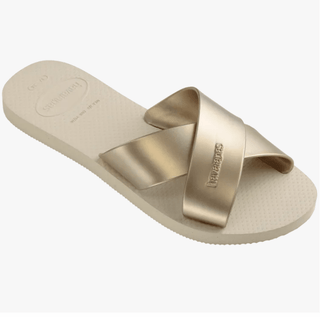 havaianas aqua metallic sandal