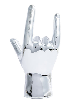 Interior Illusions Plus Silver I Love You hand Tabletop decor - 9" tall - Taryn x Philip Boutique