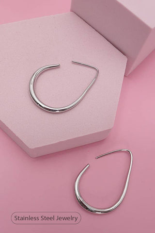 JOSSLYN by Wall to Wall - 18K STAINLESS STEEL WATERPROOF TARNISH FREE HOOPS - GOLD