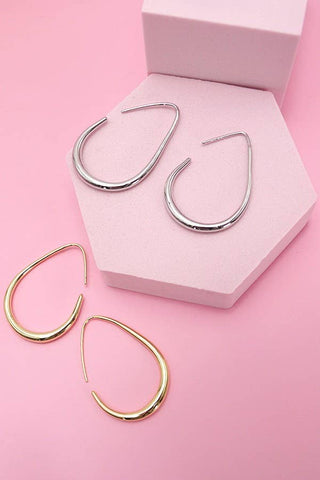 JOSSLYN by Wall to Wall - 18K STAINLESS STEEL WATERPROOF TARNISH FREE HOOPS - GOLD