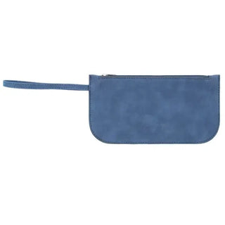 Faux Suede Wristlet - Navy - Taryn x Philip Boutique