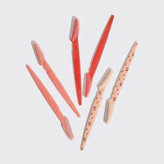 KITSCH - Recycled Plastic Dermaplaners 6pc Set - Asstd Cherry Blossom