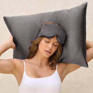 KITSCH - Charcoal Contour Pillow Eye Mask